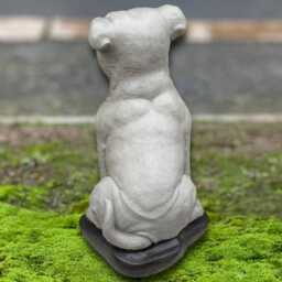 Large Concrete Staffordshire Terrier Sculpture Handcrafted Dog Figurine Memorial Pet Decor Stone Dog Figurine Outdoor Garden Ornament - thumbnail 4