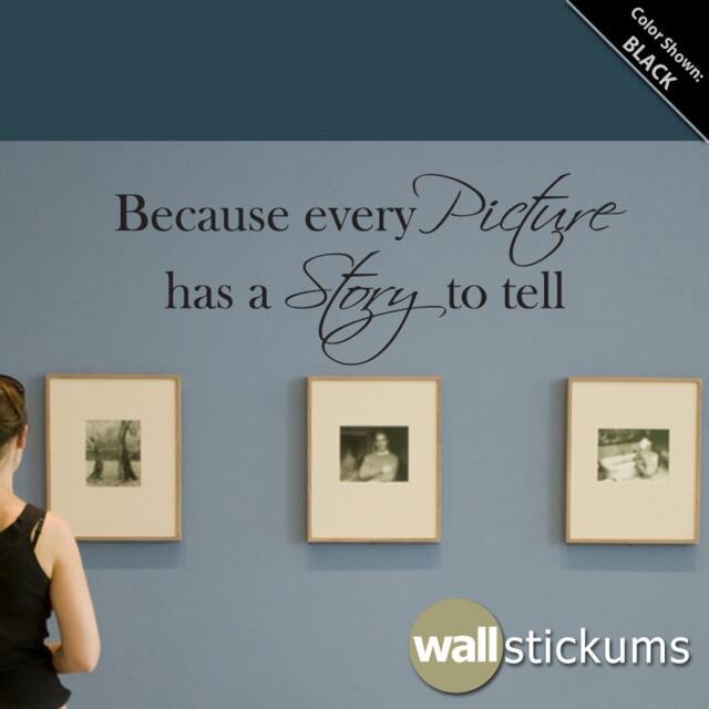 Picture Story Wall Decal Vinyl Lettering, Photo Gallery Decor - image 1