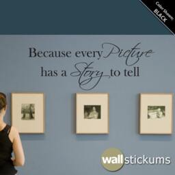 Picture Story Wall Decal Vinyl Lettering, Photo Gallery Decor - thumbnail 1