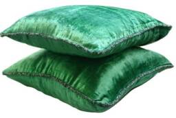 "Decorative Emerald Green Throw Cushion Cover 16""x16" - thumbnail 2