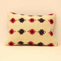 Turkish Kilim Lumbar Pillow Cover 14x20 Hand Made Cushion Decorative Throw Armchair Farmhouse Casehome Design 4Bef-86 - thumbnail 1