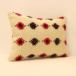 Turkish Kilim Lumbar Pillow Cover 14x20 Hand Made Cushion Decorative Throw Armchair Farmhouse Casehome Design 4Bef-86 - thumbnail 2