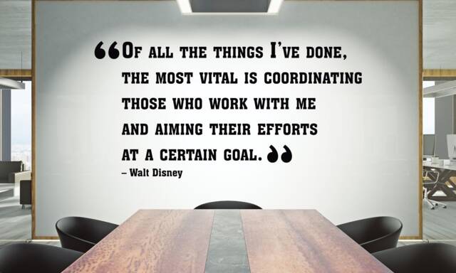Teamwork Quote Wall Decal Inspirational Office Decor 2117Re - image 1