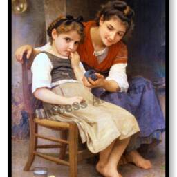 Little Sisters Set Of 4 Prints, Classic 1800S Artist William Bouguereau - thumbnail 2
