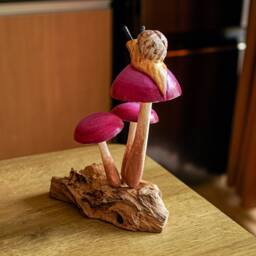 Snail On Mushroom 8.5 Inch/21 cm, Table Decor, Statue, Nature Sculpture, Living Room, Home Room Gift For Her - thumbnail 4