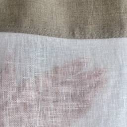 Custom Linen Valance, Natural & White, Rod Pocket Curtain - thumbnail 4
