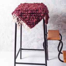 Round Seat Cushion, Modern Style Chair Cushion Floor Seating, Saddle Scandinavian Stool Cushion Handwoven - thumbnail 3