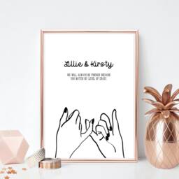 Personalised Friendship Print Pinky Promise Gift - thumbnail 3