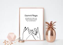 Personalised Friendship Print Pinky Promise Gift - thumbnail 1