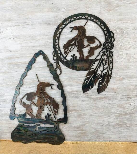 End Of The Trail Metal Art Rustic Southwestern Wall Decor - image 1