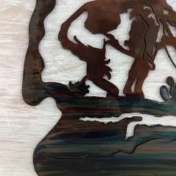 End Of The Trail Metal Art Rustic Southwestern Wall Decor - thumbnail 3