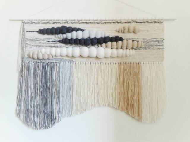 Large Woven Wall Hanging Macrame Art Yarn Wedding Backdrop Decor Coffee Brown Gray Beige Tapestry - image 1