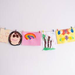 Look What I Made Kids Art Display, Personalised With Name. Artwork Hanger Wall Decor Clips - thumbnail 3