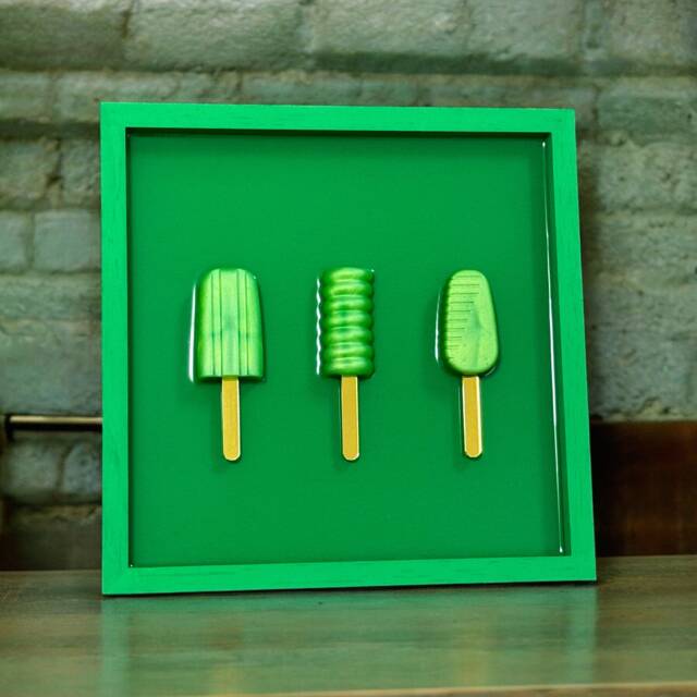 Green 3D Popsicle Resin Wall Art Pop Art Kitchen Decor - image 1