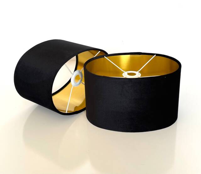 New Handmade By Order Luxury High Quality Black Velvet Fabric Lamp Shade Oval Shape Suitable For Tables & Ceilings - image 1