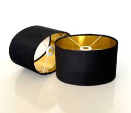 New Handmade By Order Luxury High Quality Black Velvet Fabric Lamp Shade Oval Shape Suitable For Tables & Ceilings