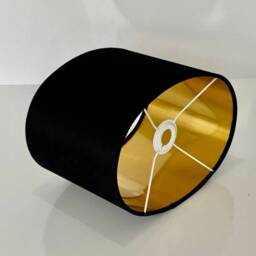 New Handmade By Order Luxury High Quality Black Velvet Fabric Lamp Shade Oval Shape Suitable For Tables & Ceilings - thumbnail 3