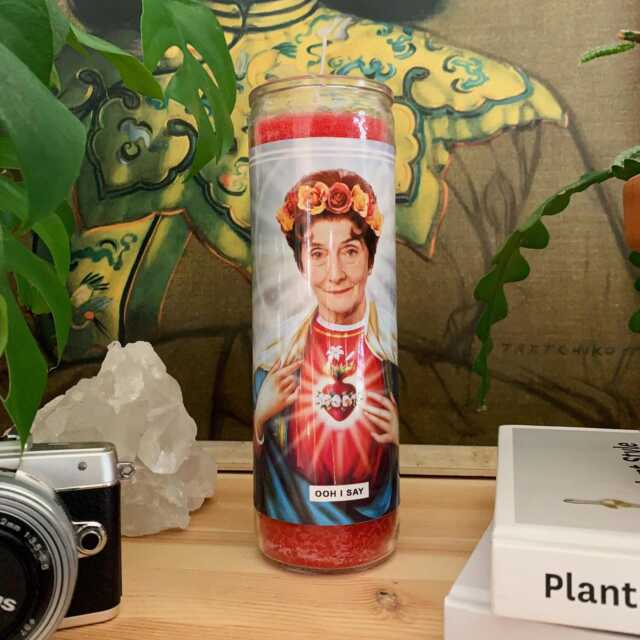 Scented Saint Dot Cotton Prayer Candle 120Hr Vegan Soy Wax - image 1