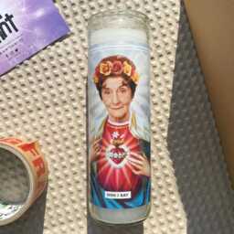 Scented Saint Dot Cotton Prayer Candle 120Hr Vegan Soy Wax - thumbnail 3