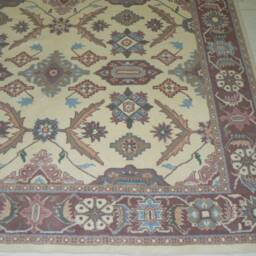 8'11'' X 6'2'' Handmade Hand-Knotted Indo Mahal Traditional Oriental Area Rug A24634 - thumbnail 3