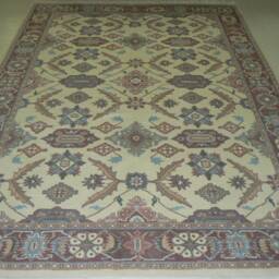 8'11'' X 6'2'' Handmade Hand-Knotted Indo Mahal Traditional Oriental Area Rug A24634 - thumbnail 2
