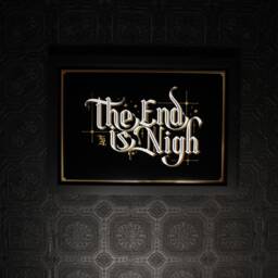 The End Is Nigh Gothic Art Print - Macabre Home Typography By Blackened Teeth - thumbnail 2