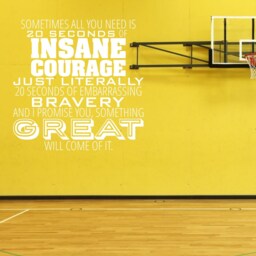 Insane Courage Wall Decal Quote - Vinyl Word Art Custom Home Decor - thumbnail 3