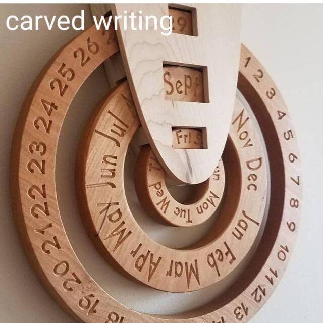 Perpetual Calendar, Wooden Perpetual Wood Calender, Never Ending - image 1