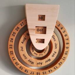 Perpetual Calendar, Wooden Perpetual Wood Calender, Never Ending - thumbnail 3