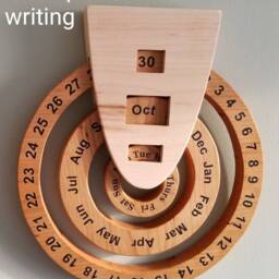 Perpetual Calendar, Wooden Perpetual Wood Calender, Never Ending - thumbnail 2