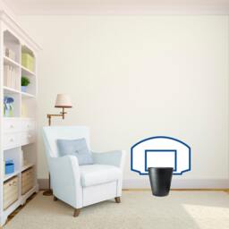 Basketball Backboard Wall Decal - Peel & Stick Vinyl Sports Decor - thumbnail 1