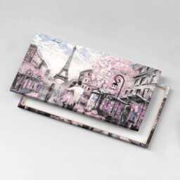 Paris & The Eiffel Tower Canvas, Wall Art Picture, Pink Decoration, Travel Canvas - thumbnail 1
