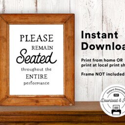 Funny Bathroom Sign - Set Of 4 - Instant Download, Quotes & Sayings, Wall Decor, Art Printable - thumbnail 3
