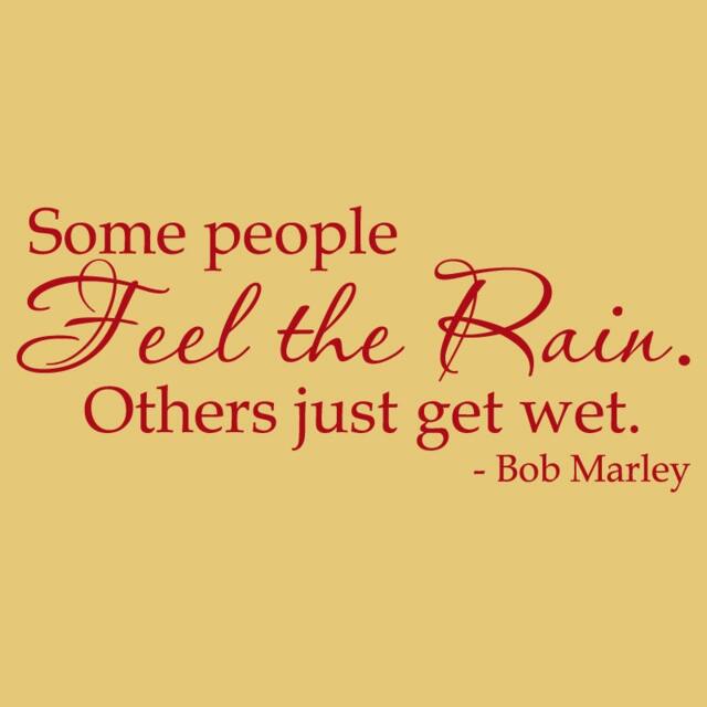 Wall Decal Bob Marley Feel The Rain Vinyl Art Quote Sticker - Wd0036 - image 1