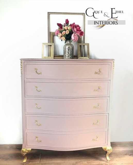 Sold Commission Available, Louis Chest Of Drawers, Pink - image 1
