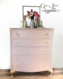 Sold Commission Available, Louis Chest Of Drawers, Pink - thumbnail 1