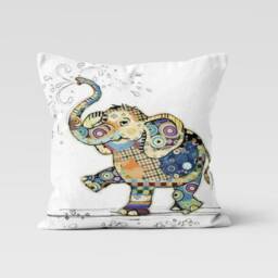 Elephant, Ostrich, Rabbit, Giraffe Pattern Children Pillow Case/Animal Book Reading Cushion Cover/Kid Room Decor/Garden Decoration Throw - thumbnail 2