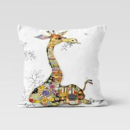 Elephant, Ostrich, Rabbit, Giraffe Pattern Children Pillow Case/Animal Book Reading Cushion Cover/Kid Room Decor/Garden Decoration Throw - thumbnail 4