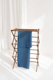 Blue Towel, Bath Sheet, Luxurious Softened Guest Organic Washed Linen Sheet, Linen Towel - thumbnail 1