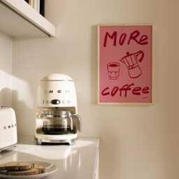 More Coffee Print - Poster, Gifts, Kitchen Art Print, Dining Room Art, Modern Wall Unframed - thumbnail 3