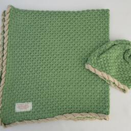 Bamboo Baby Blanket & Hat - Meadow - thumbnail 4