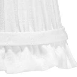 Pleated Ivory Lampshade in Cream With Frill - thumbnail 2