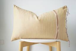 "Brown Tribal Hemp Hand Woven Natural Dye Color Pillow Cover 16"" X 26" - thumbnail 1