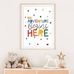 Colourful Playroom Prints, Kids Wall Art, Adventure Rainbow Nursery Boys Bedroom, Room - thumbnail 2