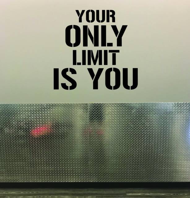 Gym Wall Decal, Sports Quote Classroom Inspirational Quote, Your Only Limit Is You - image 1