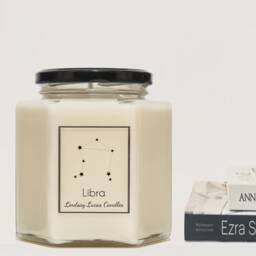 Libra Star Sign Scented Candle, Zodiac Constellation Astrology Gift, Horoscope Birthday Candles Astronomy - thumbnail 2