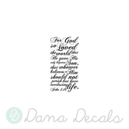 John 316 Bible Verse Quote For God So Loved The World - Book Of Custom Wall Vinyl Decal - thumbnail 3