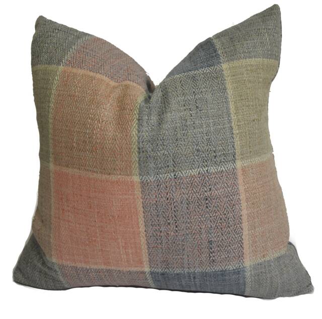 Voyage - Thornbury Blush Beautifully Bold Striped Cushion Cover Soft Hazy Herringbone Detail Handmade Throw Pillow Designer Home - image 1
