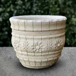Concrete Flower Pot Sculpture Planter Decor Cement Plant Ornament Garden & Home Figurine Front Door Statue Planter Lover Gift - thumbnail 2