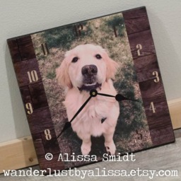 Custom Pet Clock Created With Your Photographs - Wall - Pet Clock, Dog Wall Personalized, Christmas Gift, Photo Clock - thumbnail 2